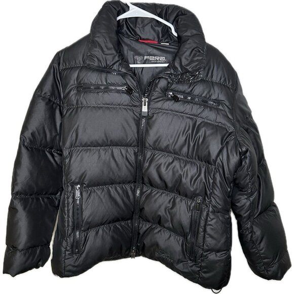 Fera Women’s Down Jacket Puffer Ski Black Large 14 - Picture 2 of 10